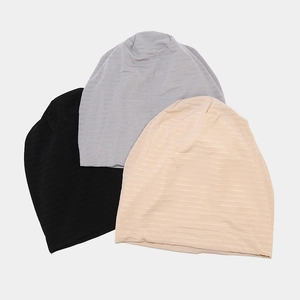 Minimalist lightweight knitted slouchy beanies in black, light grey and beige colors