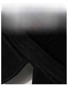 Detail of widened sweatband and breathable knit texture inside a men's winter cotton cap