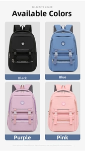 Detailed grid view showing four colors of waterproof sport fashion student backpacks