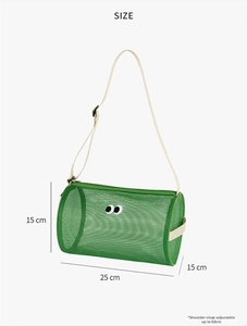 Mesh travel toiletry bag size 25x15x15cm with adjustable strap up to 80cm