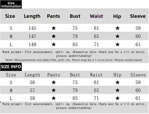 Detailed size chart for long sleeve bodysuit featuring bust, waist, and length measurements
