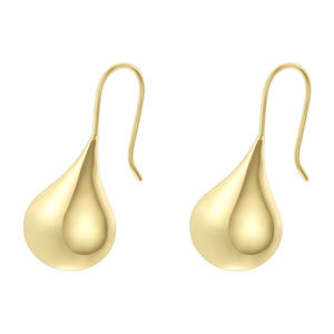Minimalistische goldene Tropfenohrringe mit Hochglanz-Finish und elegantem Haken