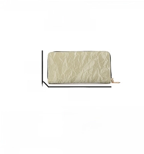 Detail view of velvet long wallet dimensions 19x10x3cm with internal card slots