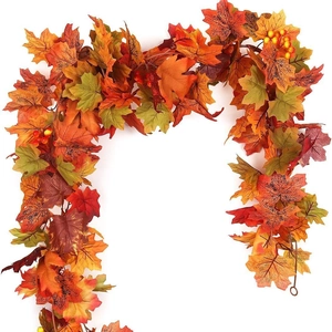 Kunstmatige Herfst Ahornblad Slinger Wijnstok Voor Huis Thanksgiving Halloween Kerst Bruiloft Feest Wanddecoratie