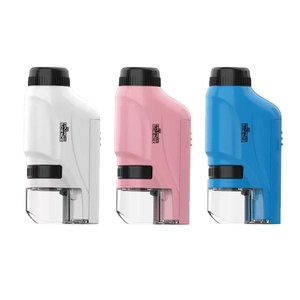 Portable handheld optical microscope for kids science kits in blue pink and white colors
