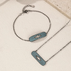 S925 sterling silver vintage starburst necklace and bracelet set with turquoise stones