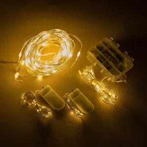 Led String Lights Copper Wire Warm White Battery Operated Christmas Tree Decoration Waterproof Fairy Lights Holiday Party Home Decor