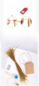 Detailed view of golden tag fastener cords with secure bullet head locking mechanism