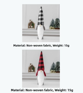 Detail von Weihnachts-Gnom-Flaschenhüllen aus Karostoff mit einem Gewicht von 15g