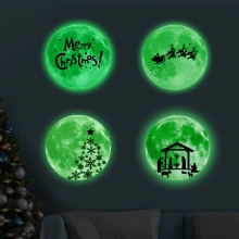 Luminous Christmas gnomes magnetic stickers glowing in the dark with festive motifs