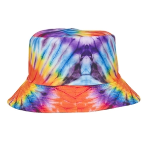 Cappello da pescatore tie-dye colorato con protezione solare per attività all'aperto