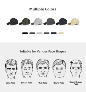 Breathable mesh baseball cap with small letter embroidery shown in six various colors