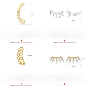 Detailed size and weight specifications for multiple styles of water drop tassel earrings
