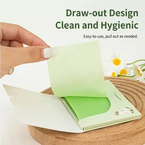 Portable facial oil blotting papers in a cat-illustrated dispenser box with 100 sheets