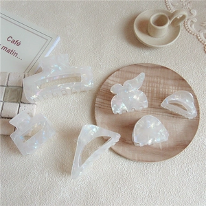 Acetate Hair Claw Clip Iridescent Mother Of Artificial Pearl Geometric Butterfly Korean Style Elegant For Women Hair Accessories