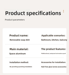 Detailed specifications of wall-mounted space aluminum soap dish with installation guide