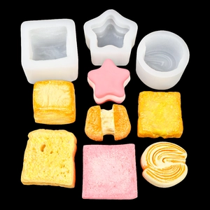 Bread Toast Star Shapes Silicone Mold For DIY Handmade Soap Chocolate Mousse Plaster Craft Bakeware Tool