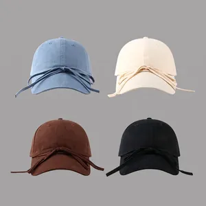 Women's UV protection sun hat with ribbon bow design in four stylish versatile colors