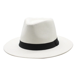 Straw Fedora Hat Panama Sun Hat Wide Brim Paper Summer Beach Vacation Travel Breathable For Men Women