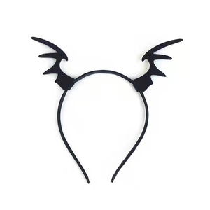 Black bat wing headband for Halloween cosplay and party costume accessory set
