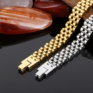 Minimalist stainless steel watch band bracelets in gold and silver finishes