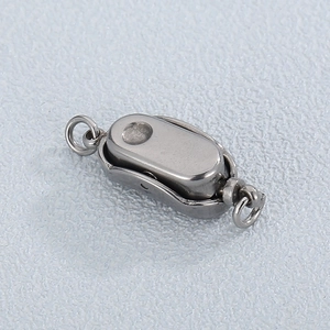 Stainless Steel Magnetic Clasp Jewelry Connector Ring Buckle For Necklace Bracelet DIY Findings Accessory Smooth Polished
