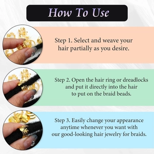 Guide en trois étapes pour poser des anneaux dorés sur des dreadlocks ou tresses