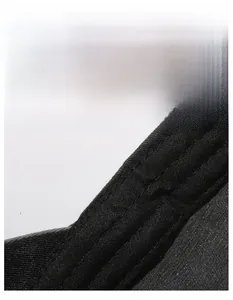 Detail of the breathable moisture-wicking sweatband inside the black baseball cap