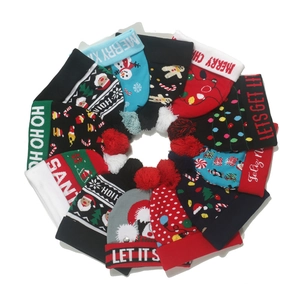 Christmas LED Light Up Knitted Beanie Hat Jacquard Snowflake Santa Snowman Reindeer Winter Warm Party Hat For Adults Novelty