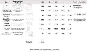 Guide des tailles détaillé et tableau de mesures pour pantalons décontractés femme