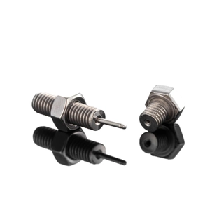 Industrial punk style stainless steel piercing jewelry with hexagonal bolt design