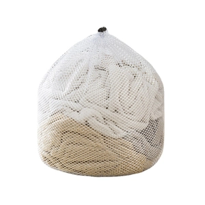 Durable drawstring mesh laundry bag for washing delicate clothes and bath towels