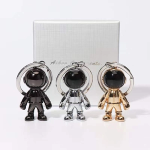 Astronaut Keychain Zinc Alloy Electroplated Space Man Pendant Creative Car Key Ring Gift For Men Women