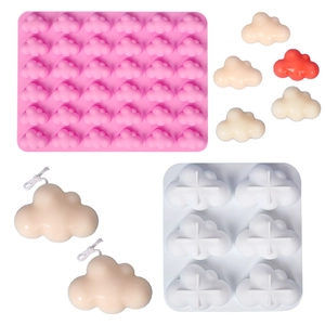 Moules en silicone en forme de nuage pour la fabrication de bougies et savons artisanaux