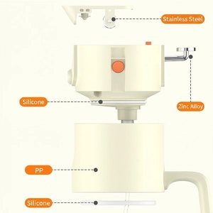 Dual-function glass oil sprayer made of stainless steel, zinc alloy, and silicone