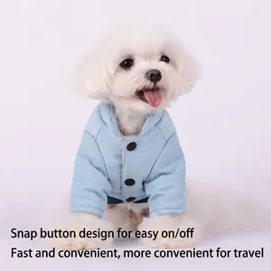 Hundewintermantel Wattiert Polyester Winddicht Warme Weste Mit Geschirr D-Ring Koala Bestickung Für Kleine Mittlere Hunde