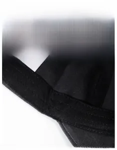 Close-up of the widened sweatband and durable stitching inside a cotton baseball cap