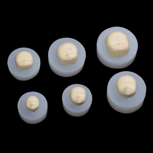 Silicone Face Mold Cute Cartoon Doll Head Shape For Fondant Cake Decoration DIY Clay Crafting Handmade Resin Molds
