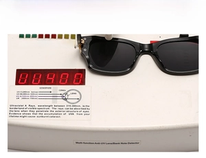 Detailed UV400 protection test showing professional light blocking on aviator sunglasses