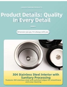 Close-up of 304 stainless steel interior with SUS 304 stamp and polished rim detail