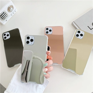 Mirror acrylic shockproof phone case for iPhone with multiple colors and metallic finish