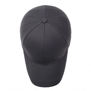 Casquette de baseball classique noire en coton avec broderie SPIRIT pour hommes