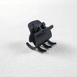 Minimalist 3.5cm matte black square hair claw clip for ponytail styling and secure hold