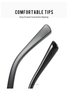 Detail of comfortable black silicone anti-slip glasses tips for triangle sunglasses
