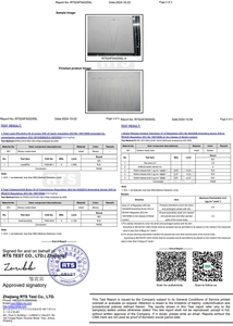 Official quality test report for 18k gold pearl necklace showing lead and nickel safety
