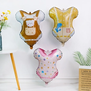Cartoon baby onesie foil balloons set for first birthday party decoration and baby shower