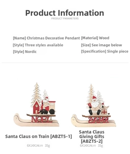 Detail of wooden Christmas sled ornaments with Noel and Xmas lettering for table decor
