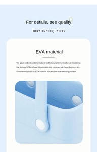 Detail showing blue EVA material texture and white rivet with integrated molding design