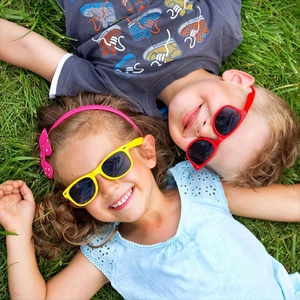 Kids neon colorful party sunglasses stylish summer beach eyewear for children fun outdoor use
