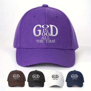 Cappello Da Baseball In Cotone God Is Good All The Time Ricamo Regolabile Retro Visiera Curva Cappello Sole